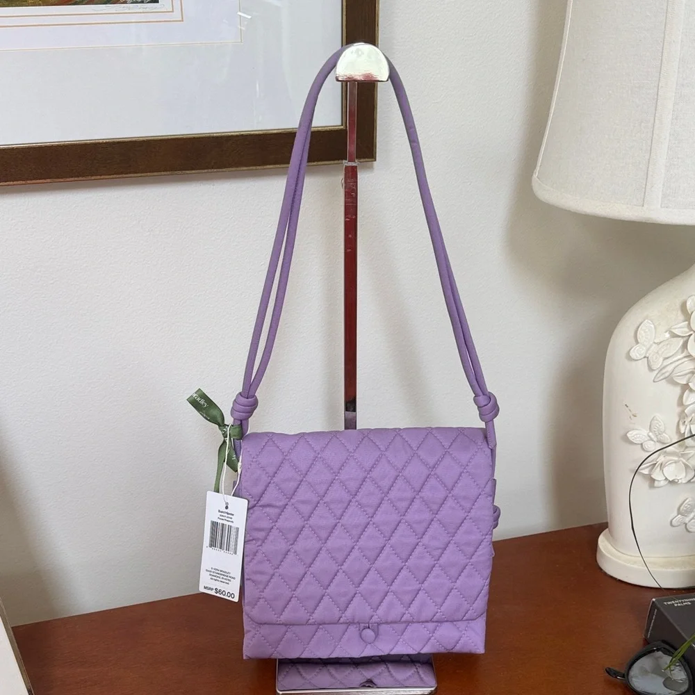 Vera Bradley Quilted Purple Crossbody Bag - Picture 1 of 10